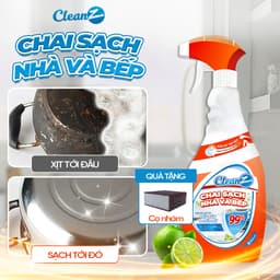 Thumbnail Chai Sạch Nhà Bếp Cleanz Làm Sạch Dầu Mỡ, Vết Ố Vàng, Thơm Mùi Chanh Dịu Nhẹ Dung Tích 450ml 2