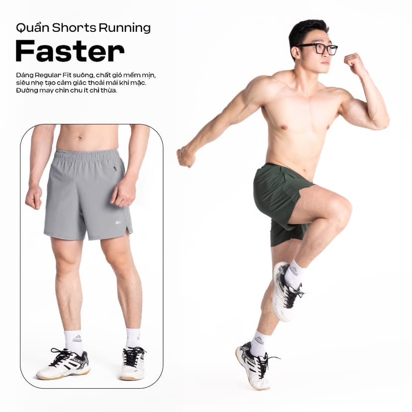 Ảnh Quần Short Chạy Bộ Nam GUZADO Phong Cách Thể Thao,Chất Liệu Thoáng Khí,Độ Bền Cao GSR11 4