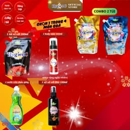 Thumbnail Combo 2 túi nước giặt đậm đặc HygienC Plus+ Khối lượng 2.6Kg - CB2T4 2