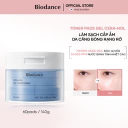 Thumbnail BIODANCE Toner Pad Dạng Gel Cấp Ẩm Cho Da Ẩm Mượt Rạng Rỡ Cera-nol Gel Toner Pads 140g (60pads) 1