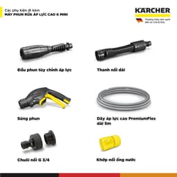Thumbnail Máy phun rửa áp lực cao Karcher K Mini - Công suất 1400W, áp lực tối đa 110 bar nhỏ gọn - Bảo hành 24 tháng 3