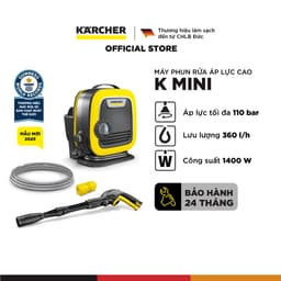 Thumbnail Máy phun rửa áp lực cao Karcher K Mini - Công suất 1400W, áp lực tối đa 110 bar nhỏ gọn - Bảo hành 24 tháng 1