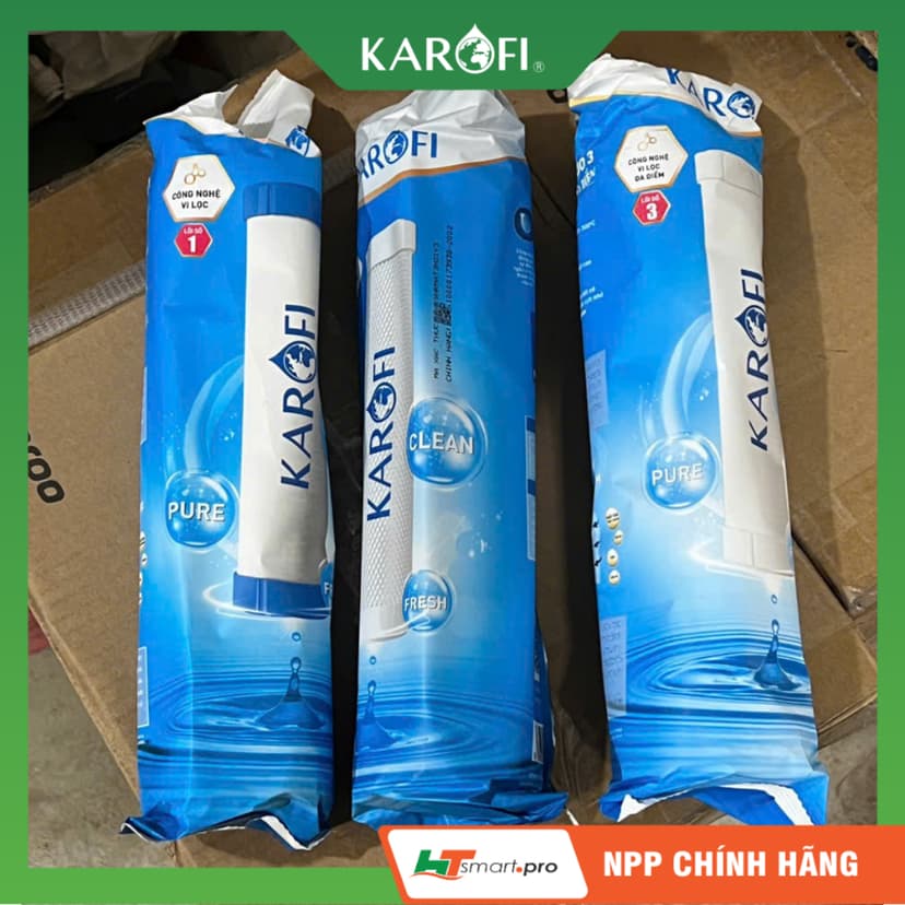 Ảnh Bộ Lõi Lọc Smax Duo Karofi 123 Với Lõi Số 2 CTO (Lõi Lưới) Dùng Cho Các Dòng Máy Ss038, U03, U05, U95, P95, OP1310, O07 1