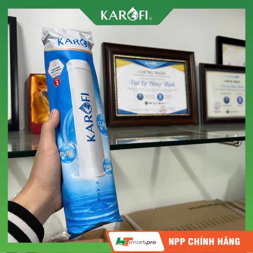 Ảnh Bộ Lõi Lọc Smax Duo Karofi 123 Với Lõi Số 2 CTO (Lõi Lưới) Dùng Cho Các Dòng Máy Ss038, U03, U05, U95, P95, OP1310, O07 2