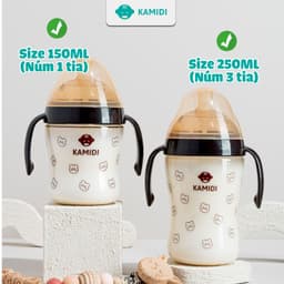 Thumbnail Bình Sữa Kamidi Chất Liệu PPSU Họa Tiết Gấu Dung Tích 210ml/300ml 4