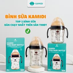 Thumbnail Bình Sữa Kamidi Chất Liệu PPSU Họa Tiết Gấu Dung Tích 210ml/300ml 3