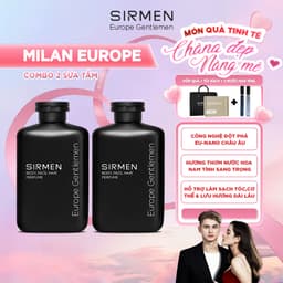 Thumbnail COMBO MILAN EUROPE gồm 02 CHAI Sữa tắm gội nam 4 in 1 hương nước hoa châu Âu SIRMEN Europe Gentlemen cao cấp 350g 1