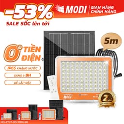 Thumbnail Đèn Năng Lượng Mặt Trời MODI SOLAR 80W, 120W, 240W, 360W Ánh Sáng Trắng Điều Khiển Từ Xa 1