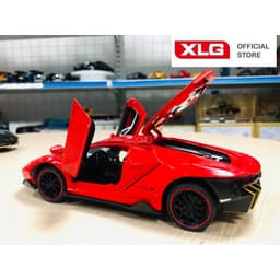 Thumbnail Mô hình xe thể thao Lamborghini Aventador LP770 1:24 cao cấp bằng hợp kim có đèn âm thanh 1