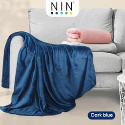 Thumbnail Chăn Mền tuyết NIN siêu mềm mịn 160x200cm nhiều màu sắc, chăn sofa, chăn đắp văn phòng 3