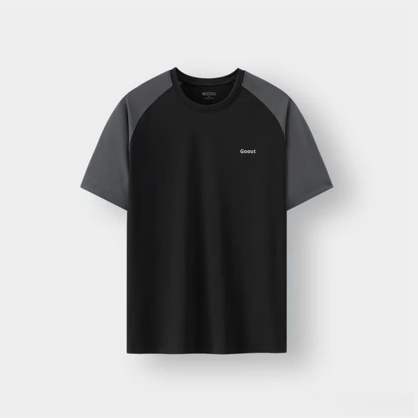 Ảnh Áo thun nam Gấu 194 vải thun Lạnh co dãn 4 chiều, phong cách thể thao - gym - bóng đá, from slim fit - TLRL- GOOUT 1