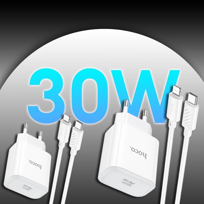 Ảnh Bộ Sạc Nhanh PD 30W Chính Hãng Hoco Dùng Cho IP8-14 Sạc An Toàn Ổn Định, chất liệu bền+chống cháy 2