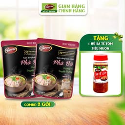 Thumbnail Combo 2 Gói Nước dùng Phở Bò Barona 150g [Tặng 1 hũ Sate Tôm Siêu Ngon 100g] 1
