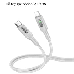 Thumbnail Cáp Sạc Nhanh CHÍNH HÃNG Hoco PD 27W Tự Ngắt Khi Đầy Có Đèn Led Hiển Thị Cho IP 11-14Plus-14Promax 2