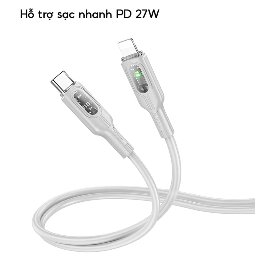 Ảnh Cáp Sạc Nhanh CHÍNH HÃNG Hoco PD 27W Tự Ngắt Khi Đầy Có Đèn Led Hiển Thị Cho IP 11-14Plus-14Promax 2