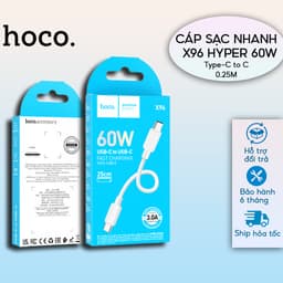 Thumbnail Cáp Sạc Nhanh PD 60W CHÍNH HÃNG Hoco Siêu Ngắn 25CM Cho Pin Dự Phòng - Kết Nối Hai Đầu Type C 1