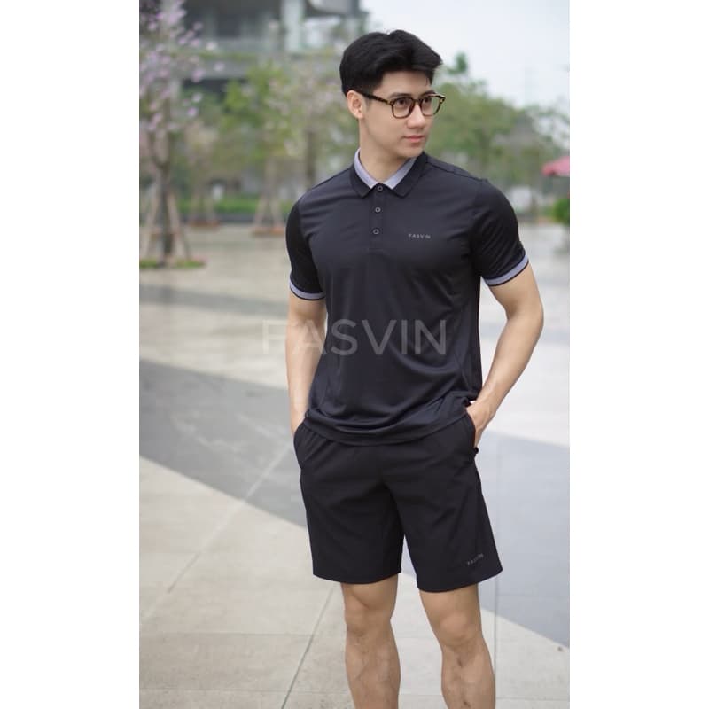 Ảnh Bộ quần áo thể thao nam FASVIN AB21468.HN chất vải mềm nhẹ co giãn thoải mái 3