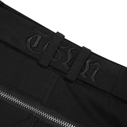 Thumbnail Quần Dài Dù Phối Dây Kéo Kim Loại - Màu Kem và Đen - Brand TSUN Chính Hãng [UNISEX] Form Ống Rộng 4