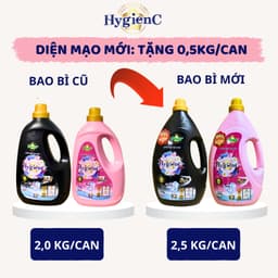 Thumbnail Combo 2 Can Nước Giặt Xả Đậm Đặc HygienC Plus 2,5Kg/Can Hương Nước Hoa Làm Sạch Vết Bẩn 2