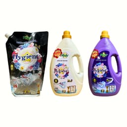 Thumbnail Combo 3: 2 Can Nước Giặt Xả 2,5kg + 1 Túi Nước Giặt Xả 2,6kg HygienC Plus Đậm Đặc Hương Nước Hoa 2