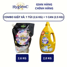 Thumbnail Combo 2: 1 Can Giặt Xả 2,5kg và 1 Túi Giặt Xả 2,6kg HygienC Plus Đậm Đặc Hương Nước Hoa 1