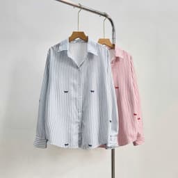 Thumbnail Set Sơ Mi Quần Đùi Bigsize Nữ Áo Sơ Mi Nơ In Kèm Quần Short Năng Động Mùa Hè 50-95kg SET975 2