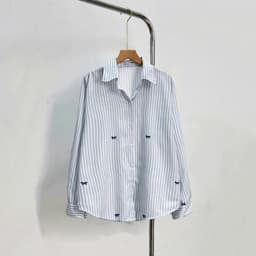 Thumbnail Set Sơ Mi Quần Đùi Bigsize Nữ Áo Sơ Mi Nơ In Kèm Quần Short Năng Động Mùa Hè 50-95kg SET975 1