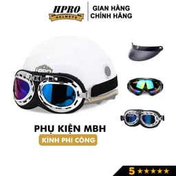 Thumbnail Phụ kiện Kính Phi Công kính UV Hpro Helmet gắn mũ bảo hiểm 1/2 và 3/4 đi phượt trang trí mũ chắn gió bảo vệ mắt 1