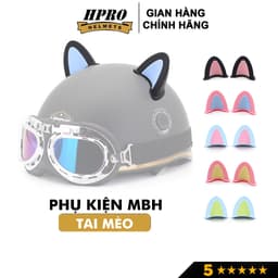 Thumbnail Tai mèo gắn mũ bảo hiểm cute, siêu dễ thương, phiên bản mới phối 2 màu độc lạ, phụ kiện mũ bảo hiểm Hpro Helmet 1