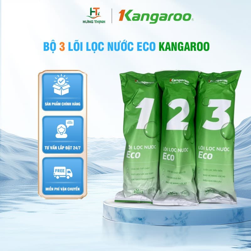 Ảnh Combo 3 Lõi Lọc Thô 123 Kangaroo ECO Chính Hãng Mẫu Mới 1