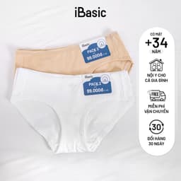 Thumbnail Pack 2 combo quần lót nữ cotton USA kháng khuẩn cao cấp lưng vừa iBasic PANW172-PA2 2