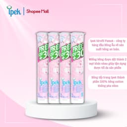 Thumbnail Combo 4 gói bông tẩy trang ipek nhập khẩu Thổ Nhĩ Kỳ 130 miếng (4x130 miếng) 2