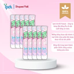 Thumbnail [Tặng 2 mặt nạ] Combo 10 bông tẩy trang Ipek 130 miếng cotton 100% tự nhiên Thổ Nhĩ Kỳ 3