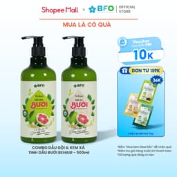 Thumbnail Bộ Đôi Dầu Gội Dầu Xả Bưởi Dưỡng Tóc Tinh Dầu Bưởi Mọc Tóc Phục Hồi Tóc BFO Behair 500ml 1