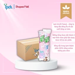 Thumbnail Sỉ 1 thùng Bông tẩy trang ipek thổ nhĩ kì 150 miếng (30 gói x 150 miếng) 2