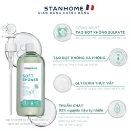 Thumbnail Combo sữa tắm, rửa mặt và kem dưỡng ẩm phục hồi viêm da cơ địa, chàm vảy nến, bong tróc Stanhome Soft Shower-Sos Cica 3