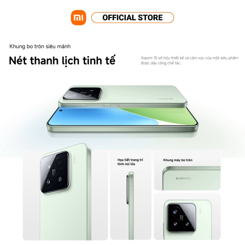 Ảnh Điện thoại thông minh Xiaomi 15 (12+256GB) | Màn 6.3" AMOLED | 3 Camera Leica | SD8 Elite HyperAI 4