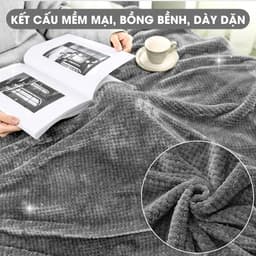 Thumbnail Chăn Lông Cừu Vân Bắp Cao Cấp Mền Lông Dày Ấm Áp Mềm Mịn Gọn Nhẹ Phù Hợp Cho Văn Phòng Gia Đình Spa Đi Du Lịch KT 1m6x2m 3