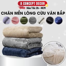 Thumbnail Chăn Lông Cừu Vân Bắp Cao Cấp Mền Lông Dày Ấm Áp Mềm Mịn Gọn Nhẹ Phù Hợp Cho Văn Phòng Gia Đình Spa Đi Du Lịch KT 1m6x2m 1