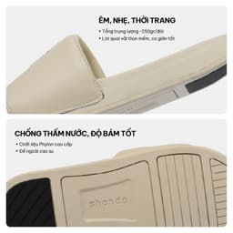 Thumbnail Dép Quai Ngang Nam Nữ Trendy 2 Thêu SH, Thoải Mái, Siêu Nhẹ Shondo Nhiều Màu 4