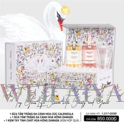 Thumbnail Sữa tắm trắng da cánh hoa hồng Damask 450ml và Sữa tắm trắng da, làm sạch da toàn thân Niacinamide WEILAIYA 450ml 1
