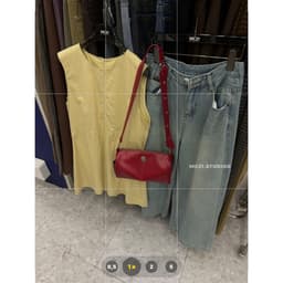 Thumbnail Quần jeans ống suông màu xanh sáng chất denim xịn dày dặn mềm MC21.studios q4405 1