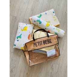 Thumbnail Túi đựng chăn gối cho bé đi học kèm thẻ tên PETIT BEBE mẫu giáo tiểu học 55cm x 40cm x 15cm 4