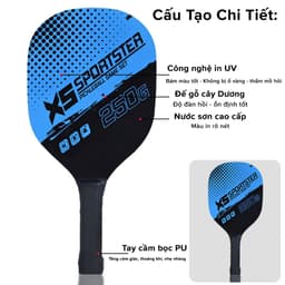 Thumbnail Bộ 2 Vợt Pickleball Gỗ In UV Bền Đẹp Kèm 4 Bóng 26 Lỗ Nhựa PE Độ Nảy Chuẩn Thi Đấu Pickleball Hãng Amalife 3