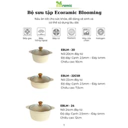 Thumbnail Nồi Chống Dính Đáy Từ Cao Cấp Ecoramic Blooming, Quánh 18cm Nồi 20 22 24 26 28 cm 4