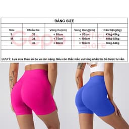Thumbnail Quần short đùi nữ tập gym yoga zumba chất liệu dệt kim cạp cao nâng mông tôn dáng GEPO GP111 2