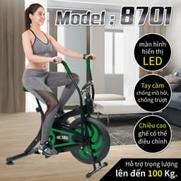 Thumbnail MALL -BG- Xe đạp tập thể dục thể dục tại chỗ tay chân kết hợp mẫu 8701-Xanh Lá 1