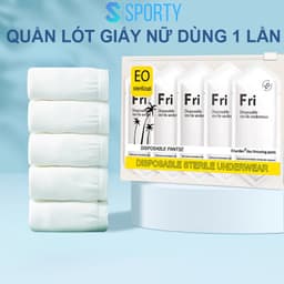 Thumbnail Quần lót nữ SPORTY 100% cotton dùng 1 lần, 2 lớp đáy an toàn, dùng đi du lịch, đi sinh, học quân sự 1