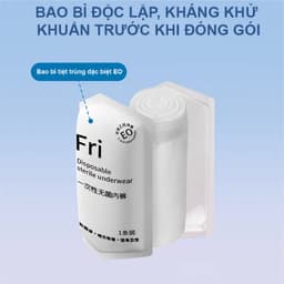 Thumbnail Quần lót nữ SPORTY 100% cotton dùng 1 lần, 2 lớp đáy an toàn, dùng đi du lịch, đi sinh, học quân sự 3