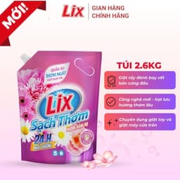 Thumbnail Nước giặt Lix sạch thơm hương nắng hạ 3.2kg TÚI N7303 và N7302 chứa hạt lưu hương thơm hơn - Lixco Việt Nam 2